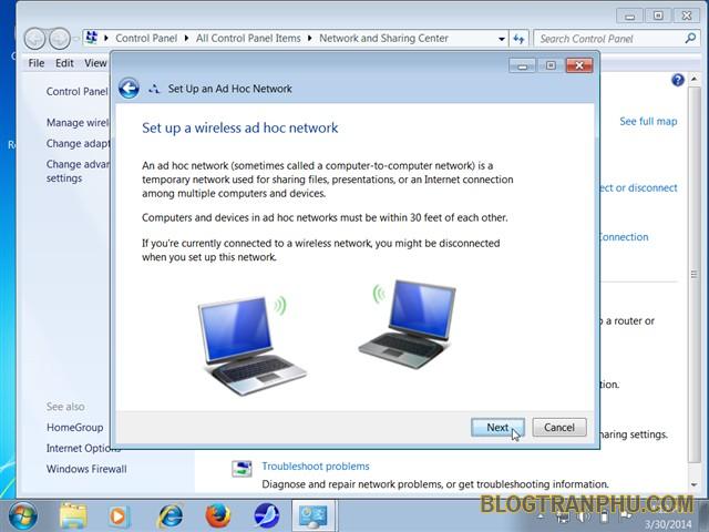 Hướng dẫn chia sẻ mạng Wi-Fi bằng Network and Sharing Center