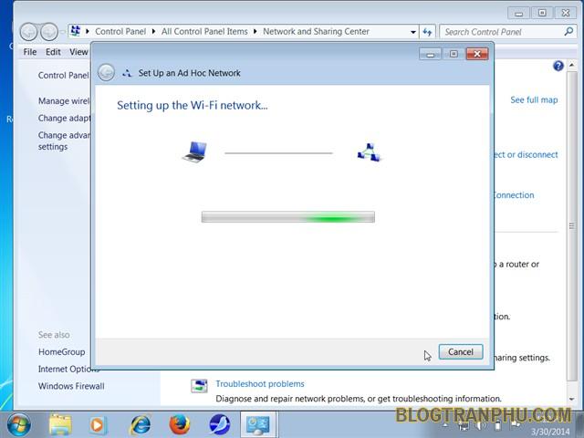 Hướng dẫn chia sẻ mạng Wi-Fi bằng Network and Sharing Center