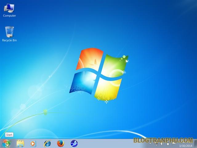 - Nhấn chuột trái vào biểu tượng Start (hoặc ấn phím Windows).