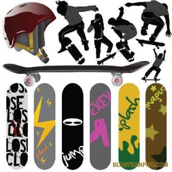 Chuẩn bị đầy đủ dụng cụ chơi ván trượt