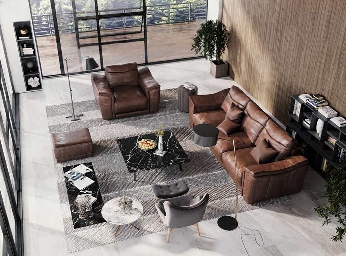 5 Bộ Bàn Ghế Sofa Da Phòng Khách Bán Chạy Tại Nội Thất Kenli