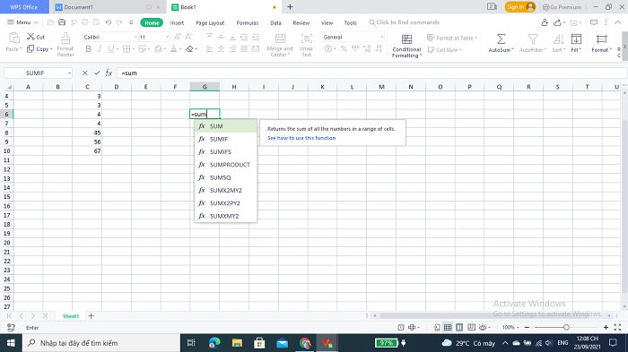 3 cách tính tổng trong Excel đơn giản, nhanh nhất năm 2021