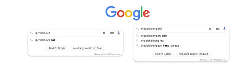 Từ khóa công ty Quý Nam lừa đảo chỉ là gợi ý của Google