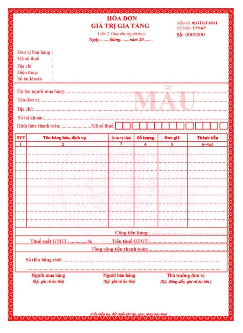 Tổng hợp danh sách các loại hóa đơn phổ biến hiện nay