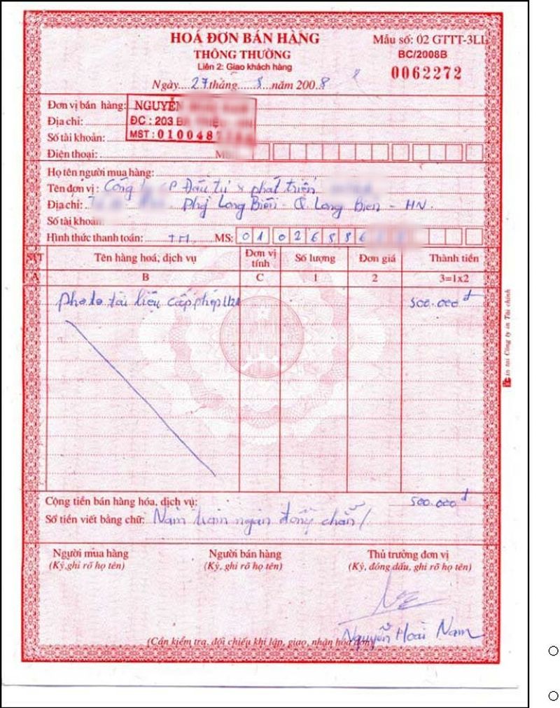 Tổng hợp danh sách các loại hóa đơn phổ biến hiện nay