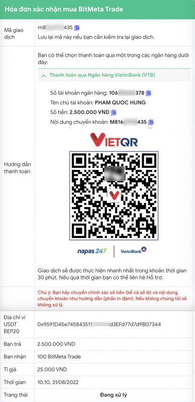 Nạp tiền Bitmeta ⚡️ Mua USDT Bitmeta an toàn, giá tốt