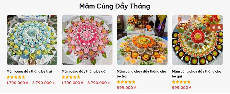 Review dịch vụ mâm cúng đầy tháng cho bé của Kiến Tường 