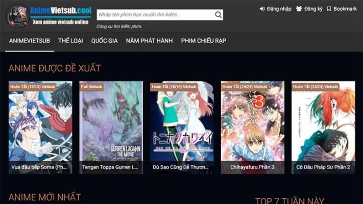 Trang web xem Anime Vietsub full HD dành cho mọi tín đồ Anime