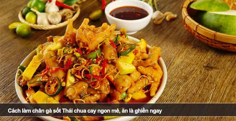 Cách làm chân gà sốt Thái chua cay ngon mê, ăn là ghiền ngay