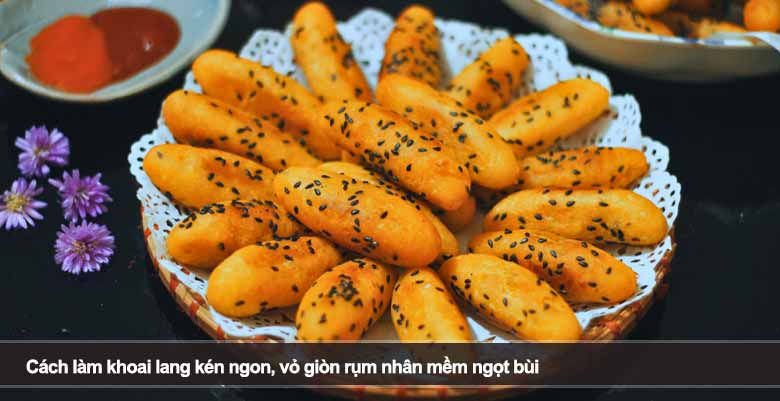 Cách làm khoai lang kén ngon, vỏ giòn rụm nhân mềm ngọt bùi
